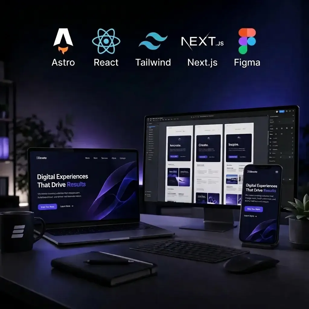 Premium website design showcase